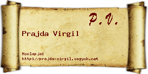 Prajda Virgil névjegykártya